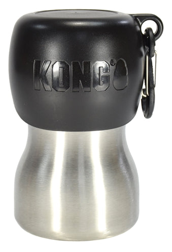 Kong H2O Trinkflasche Edelstahl Schwarz